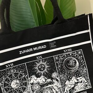 Zuhair Murad Black Graphic Tote Bag